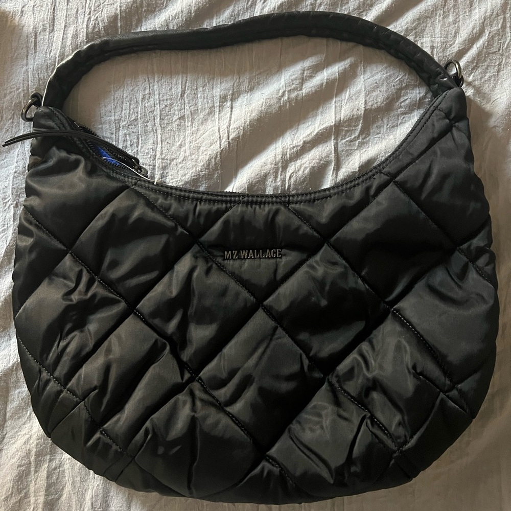 MZ WALLACE Bowery Quilted Shoulder Bag Black new no tags